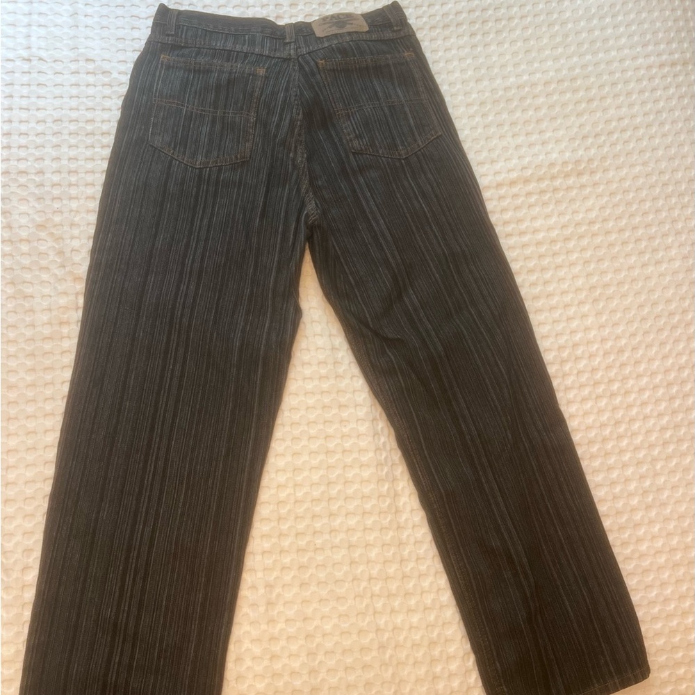 American Apparel Black Pinstripe Trousers